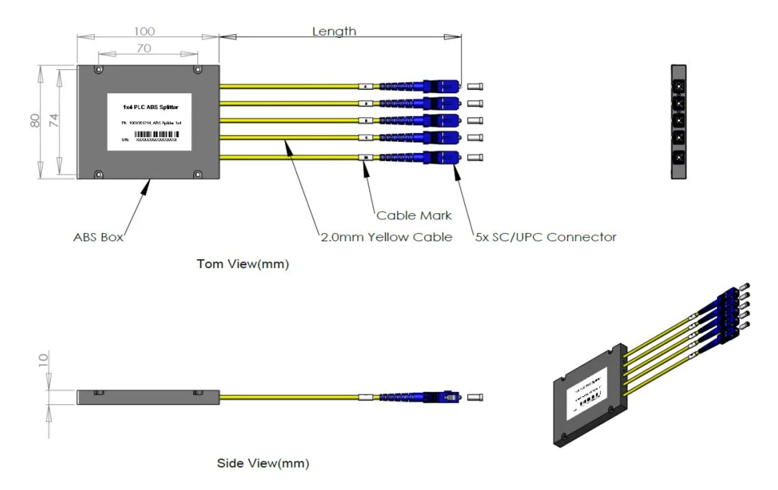 1x4 PLC Cassette Splitter Spec